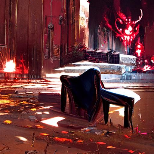 Sinister Devil King on Throne, Unreal Engine Style