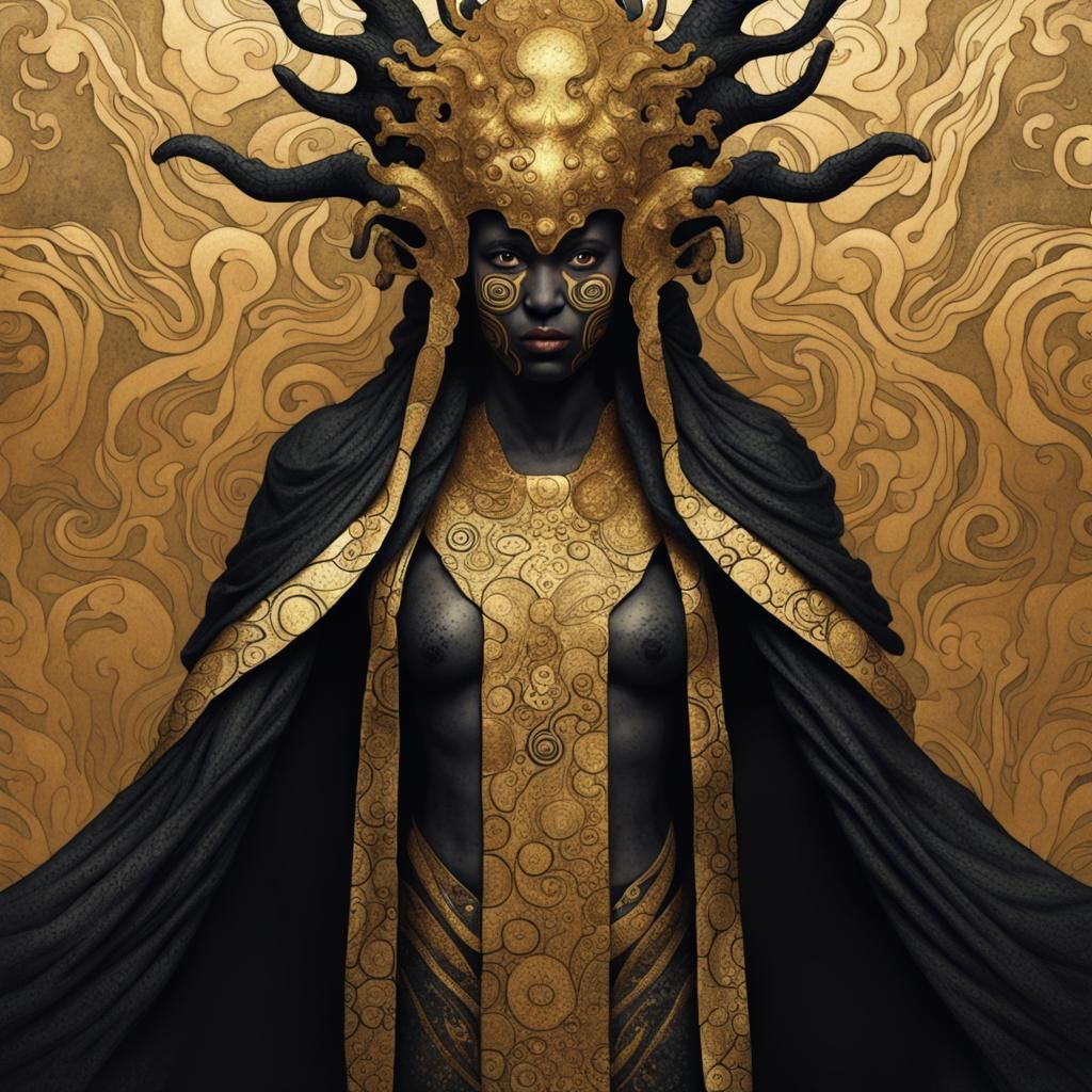 Avatar of Woe Reimagined in Art Nouveau Style