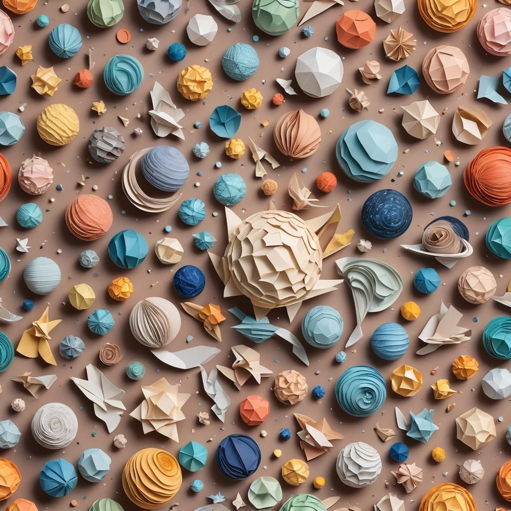 Origami Solar System Papercraft Art