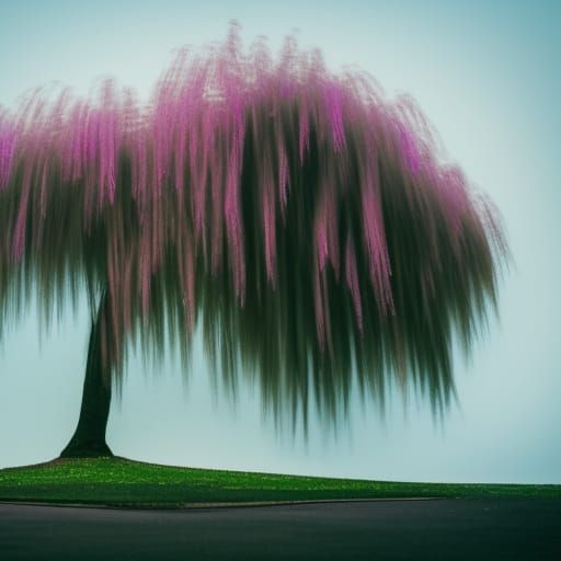 Neon Willow Tree in Professional Photography