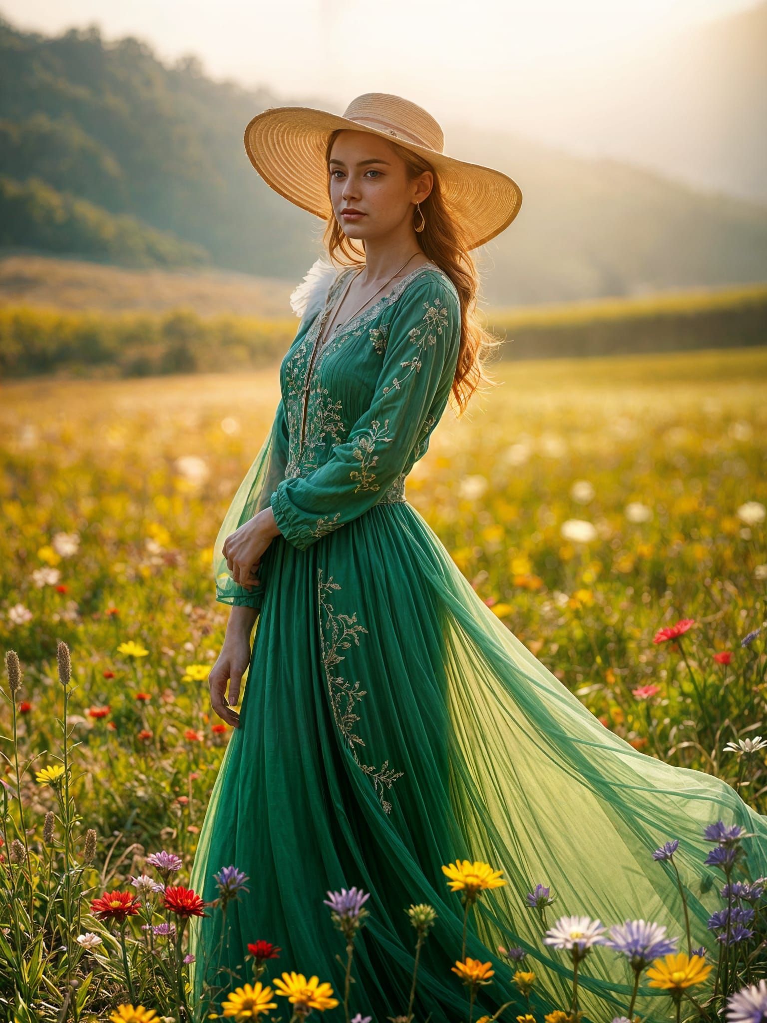 Vibrant Cinematic Scene with Perfect Complimentary Colors