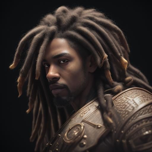 African American Warlock Opens a Portal, Chromolithography