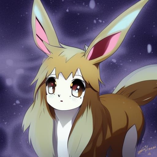 Eevee in Anime Key Visual Style