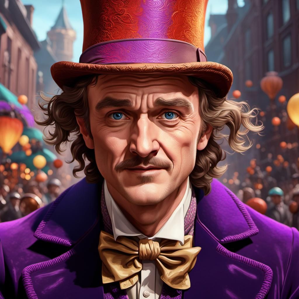 Orlando Bloom as Willy Wonka: Artgerm Portrait