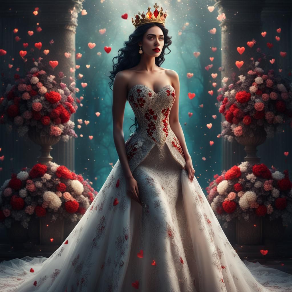 Queen of Hearts in Wedding Dress