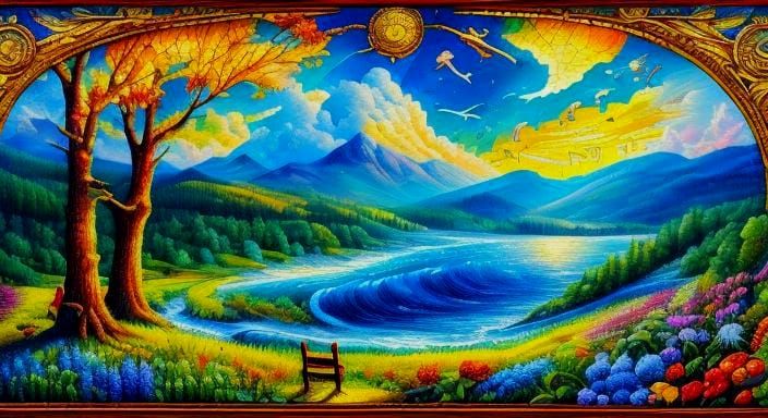 Abstract Mosaic in Chaotic Style