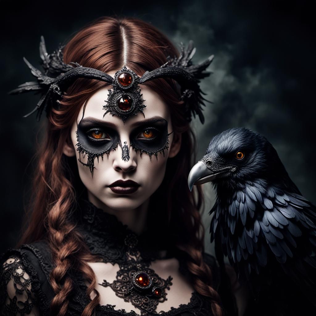 Voodoo Witch & Her Raven