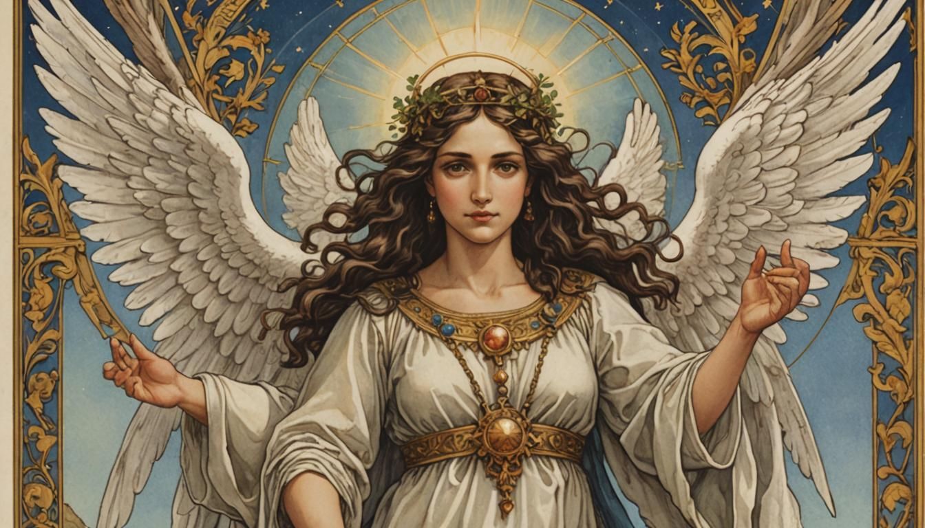 Vehuel
(FEMALE VIRTUES)
Vehuel as depicted in the Angel Taro...