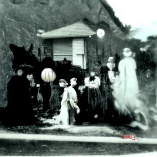 Ominous Halloween Alley Photograph, Sepia Tone