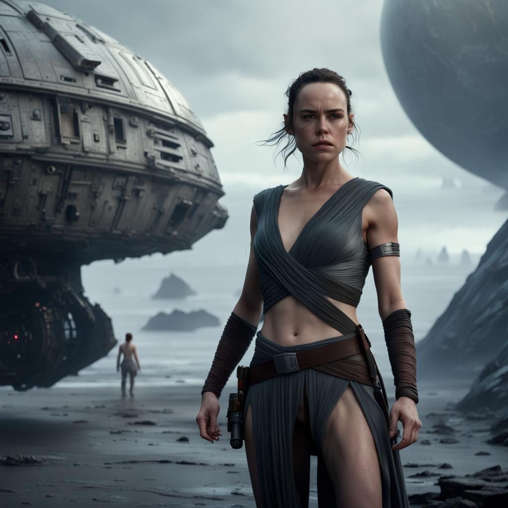 Curvy Figure in Skimpy Outfit on Spaceship