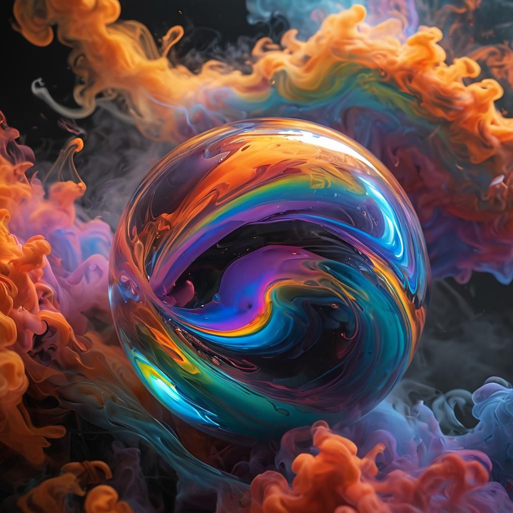 Striking vibrant colors and gradients .holographic ,iridesce...