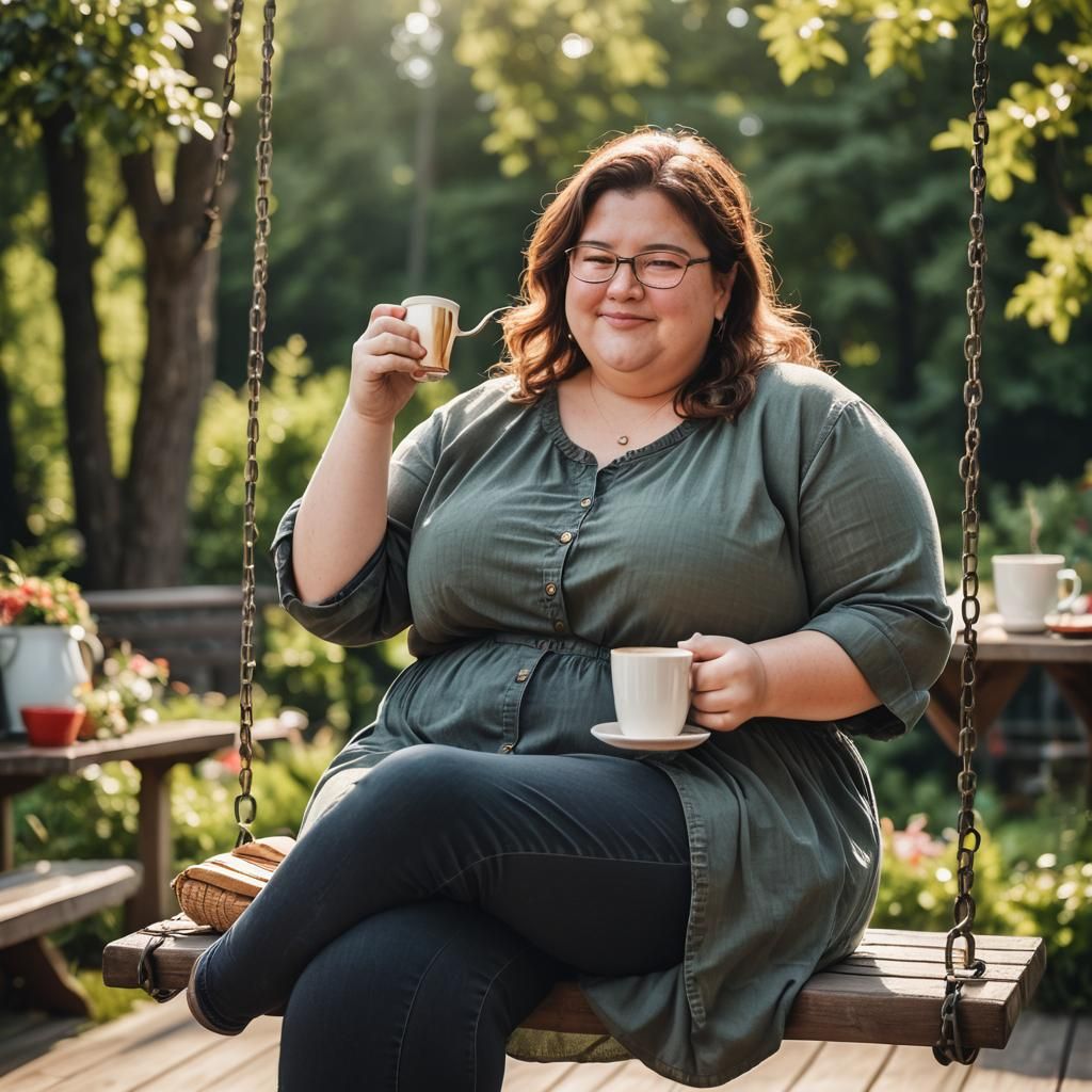 Two fisted coffee drinker