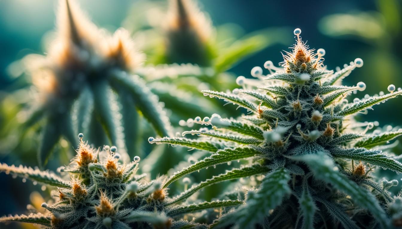 Macro Trichome Close-Up in Heavenly Garden