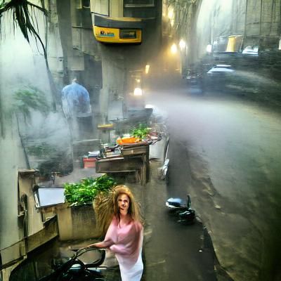 Mumbai Street Scene with Shakira Cooking