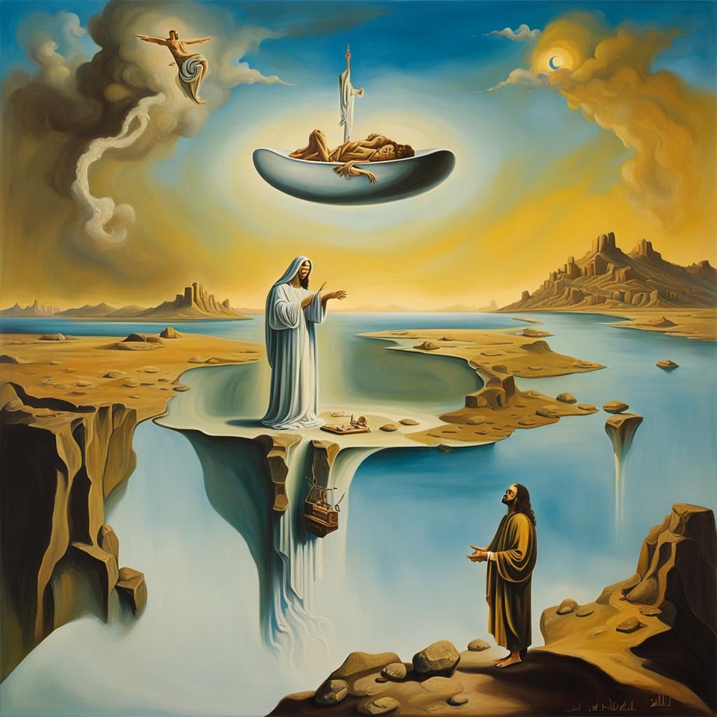Surreal Deities in a Dali-esque Dreamscape