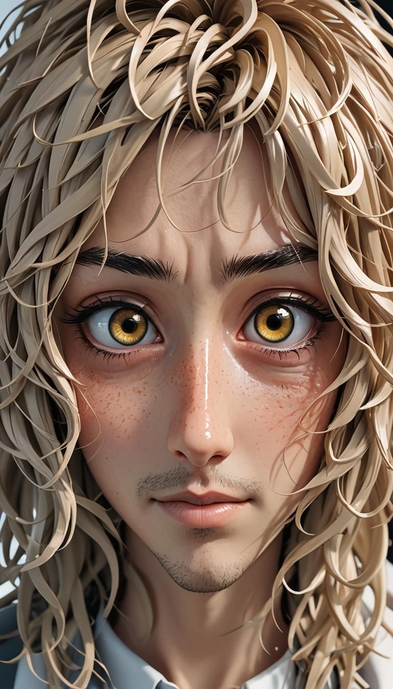 Anime Portrait Gaze: Beer Mug in 3D