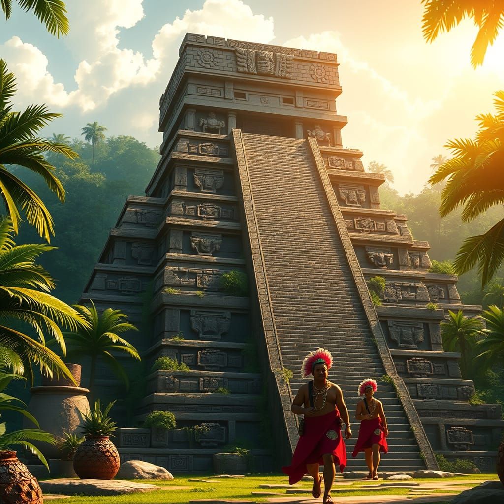 Ancient Mesoamerican Temple Rises from Tropical Jungle in Ma...