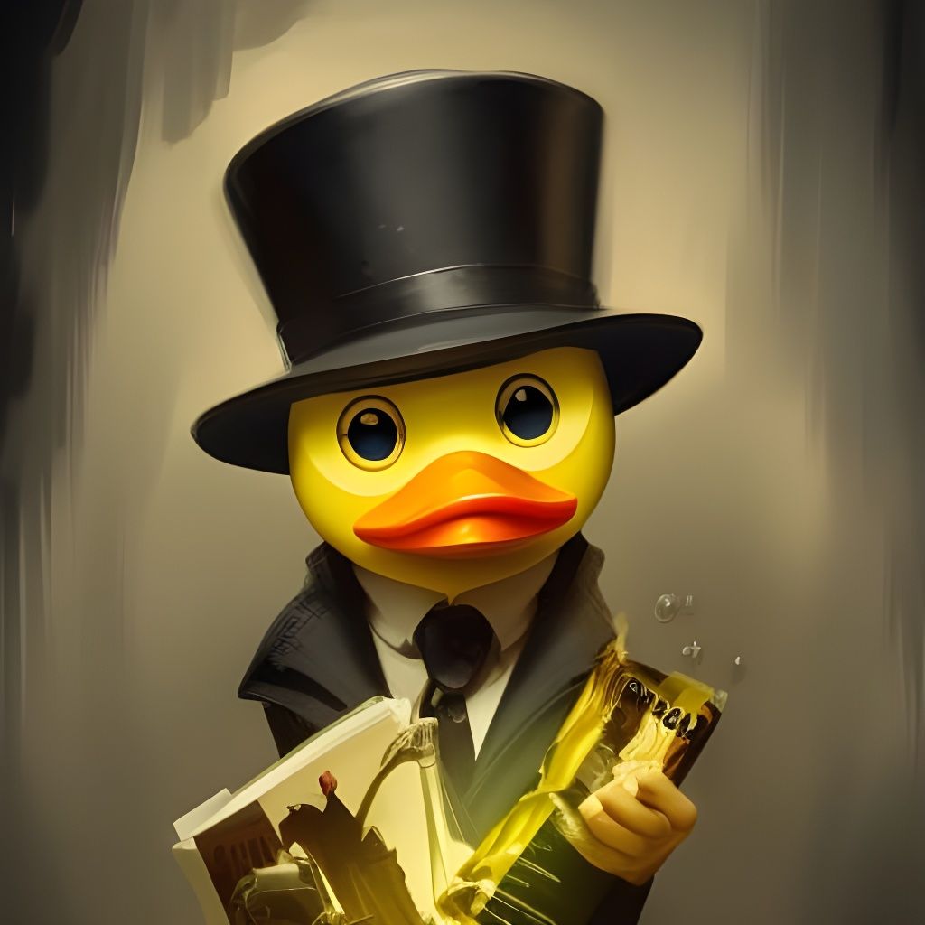 Film Noir Rubber Duck Detective Portrait