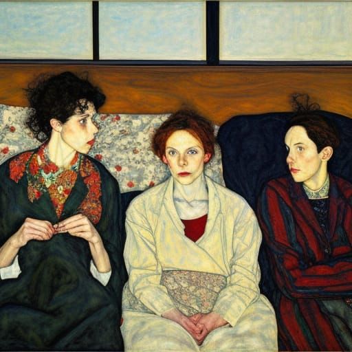 Intense Hospital Waiting Room Scene