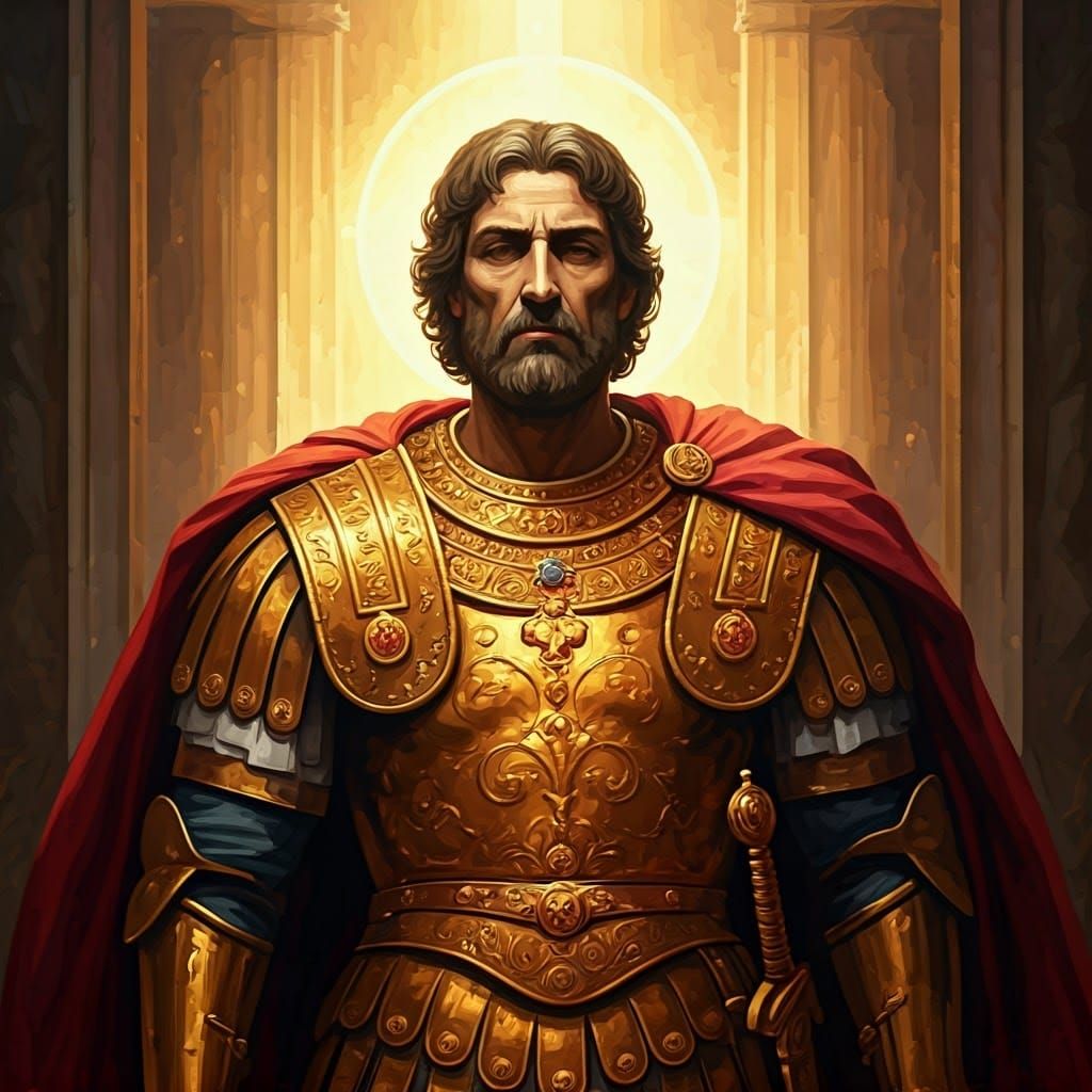 Constantine's Conversion: Baroque Painting of Divine Revelat...