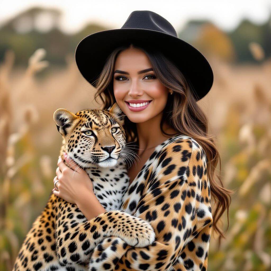 Leopard Woman Portrait