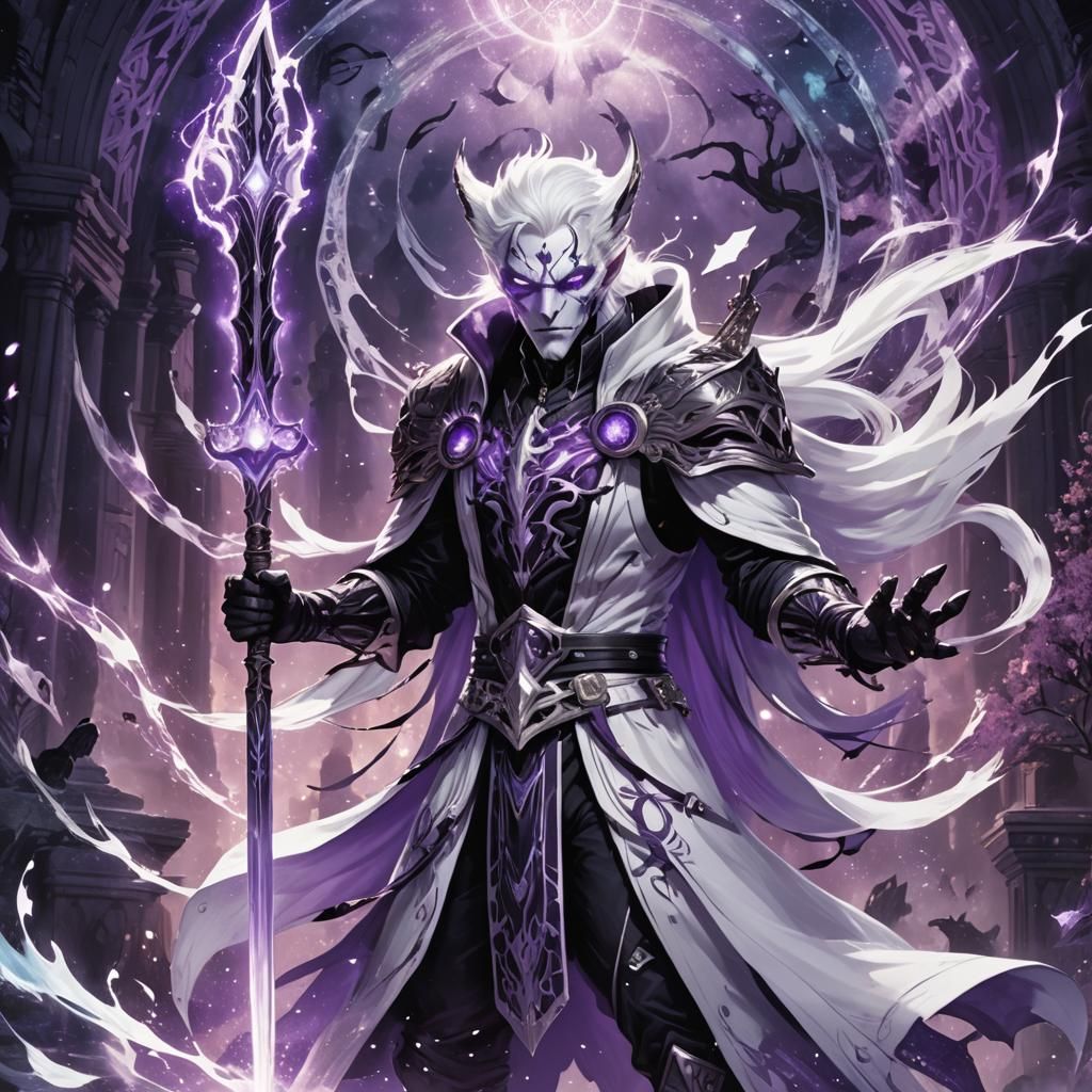 Fantasy Fox-Eared Warrior with Glowing Sword