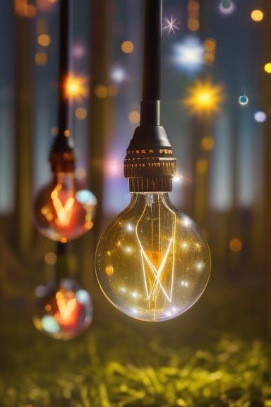 Electric Dreams: Night Garden with Edison Bulbs