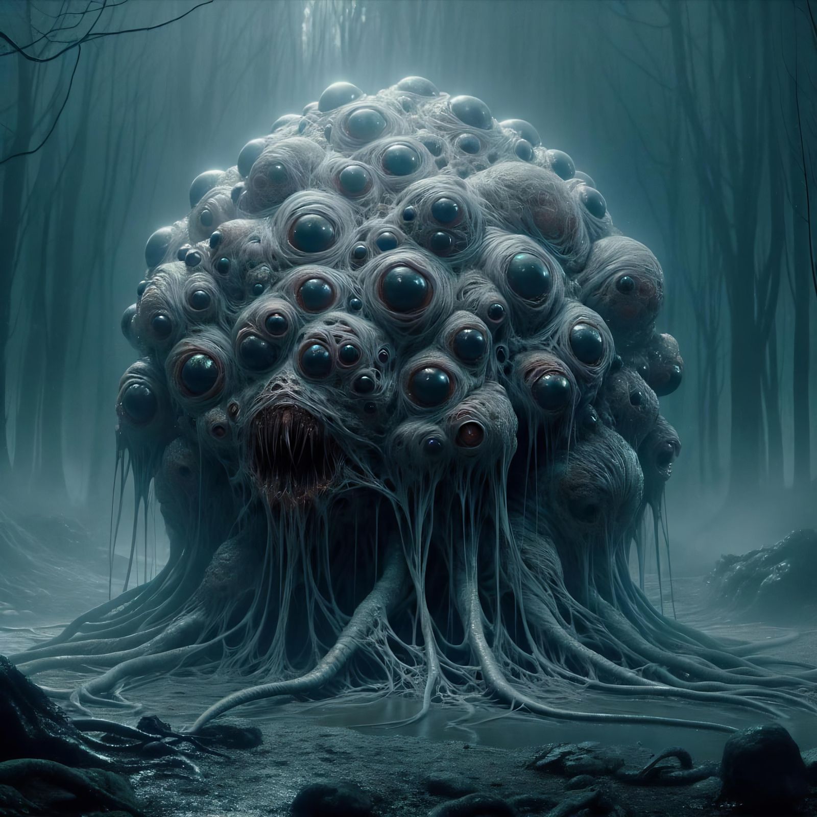 Great Fihyr: Grotesque Embodiment of Fear as Digital Art