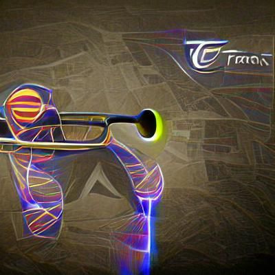 Tron Trombone Abstract Design