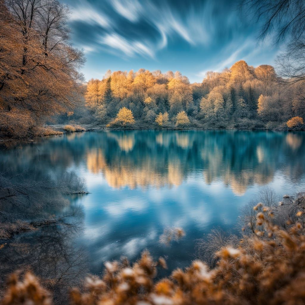 Blue Lake Landscape Photography Masterpiece