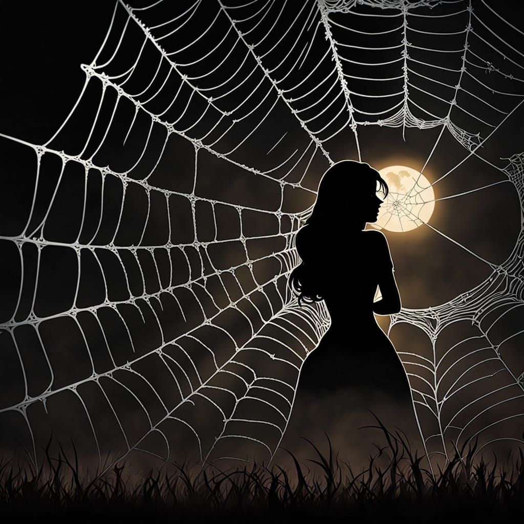 Enchanted Gothic Forest Maiden Illuminated by Moonlight