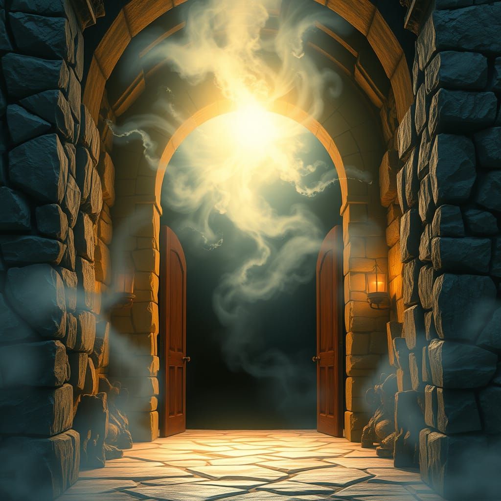 Ethereal Gateway Between Worlds: Fantasy Art