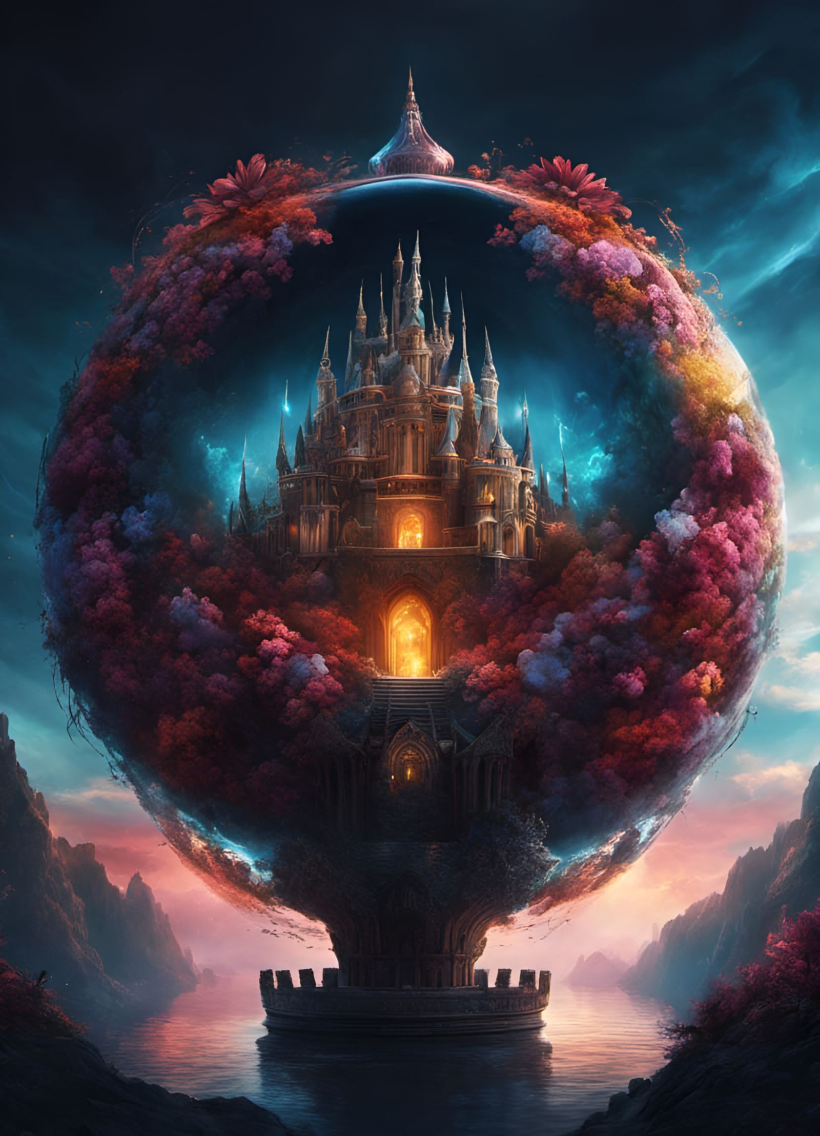 Mystical Castle Crown in Fantasy Concept Art