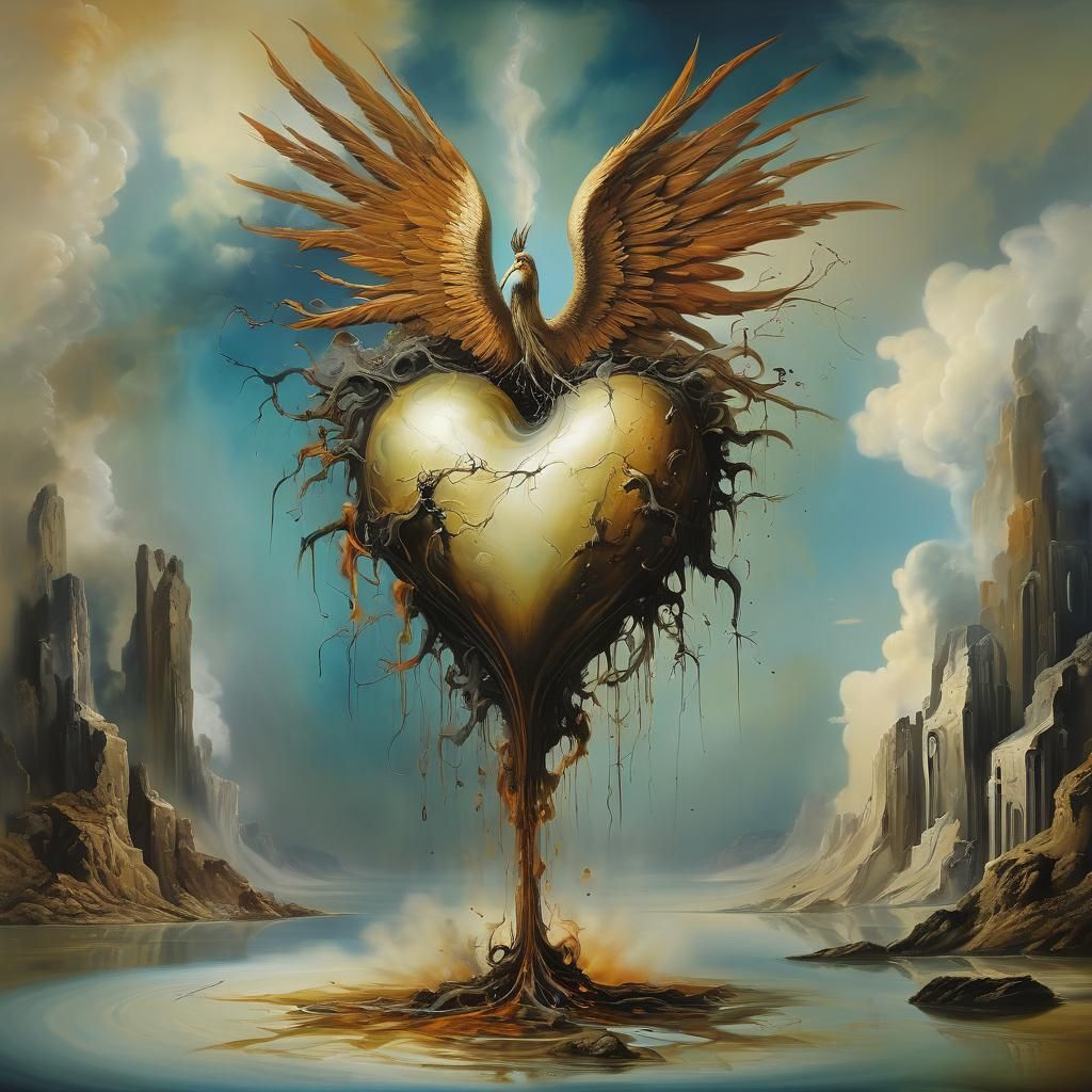 Surreal Transformation: A Dali-esque Dreamscape on Canvas