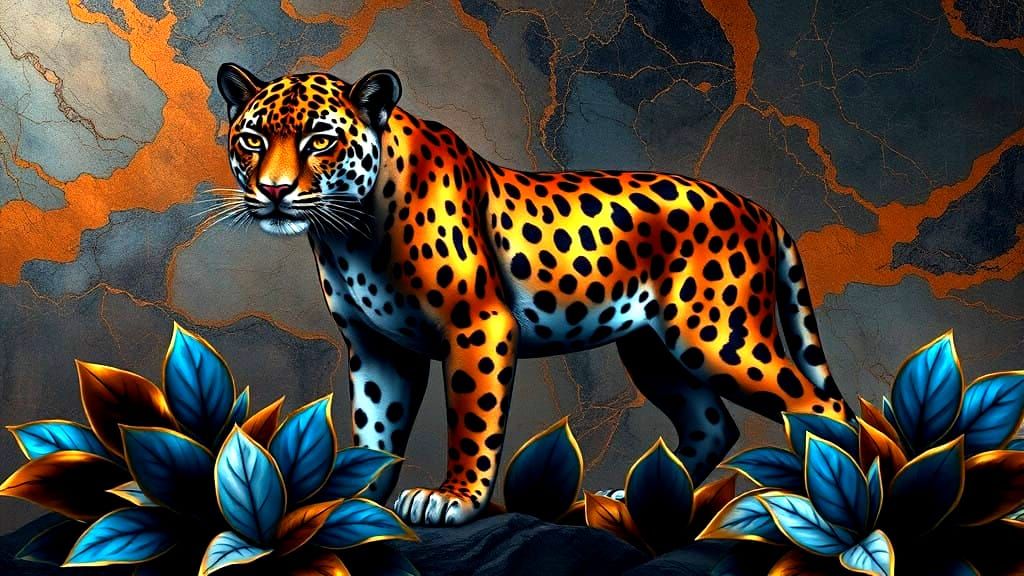 Surreal Obsidian Tundra Landscape