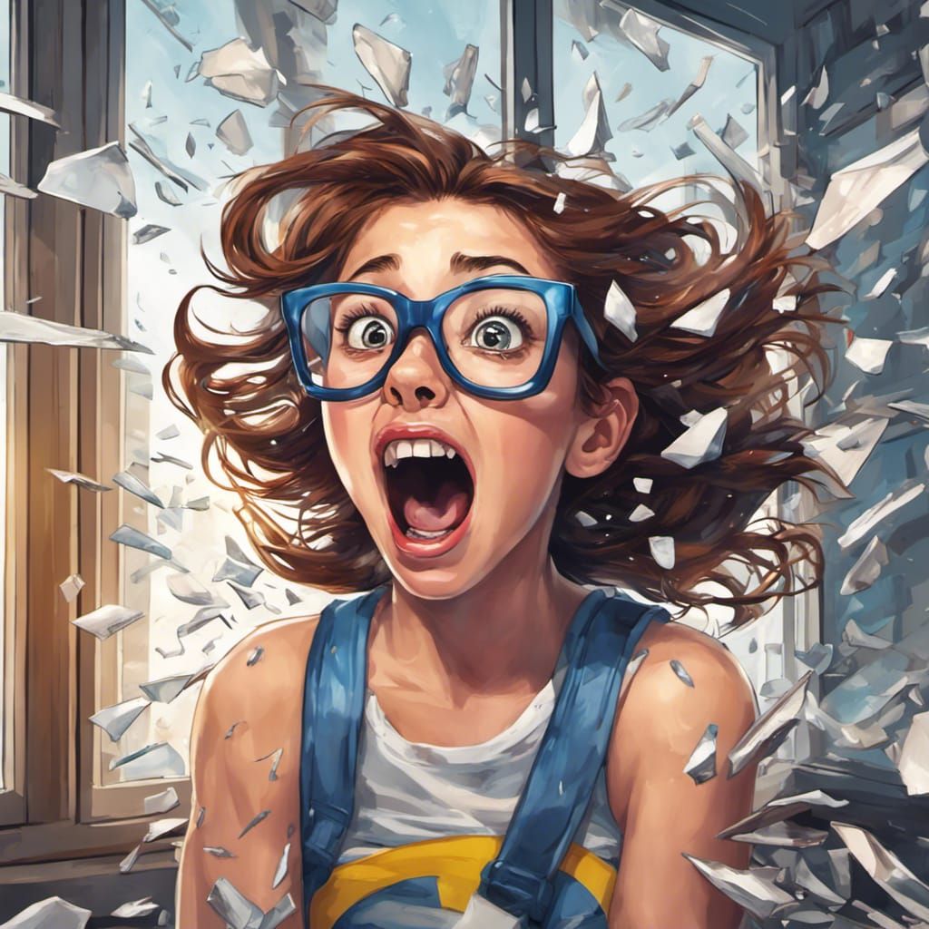 Nerdy Girl Discovers Sonic Scream Superpower