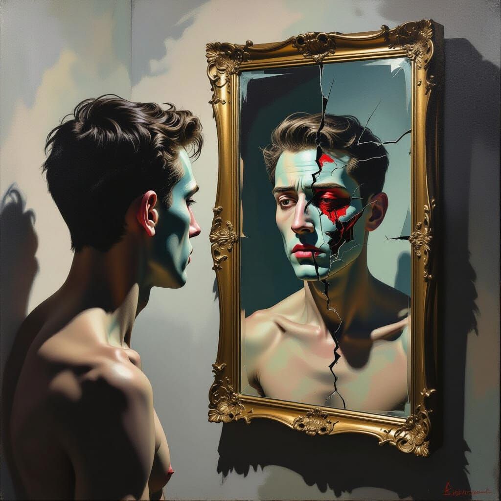 Distorted Reflection of Internal Struggle