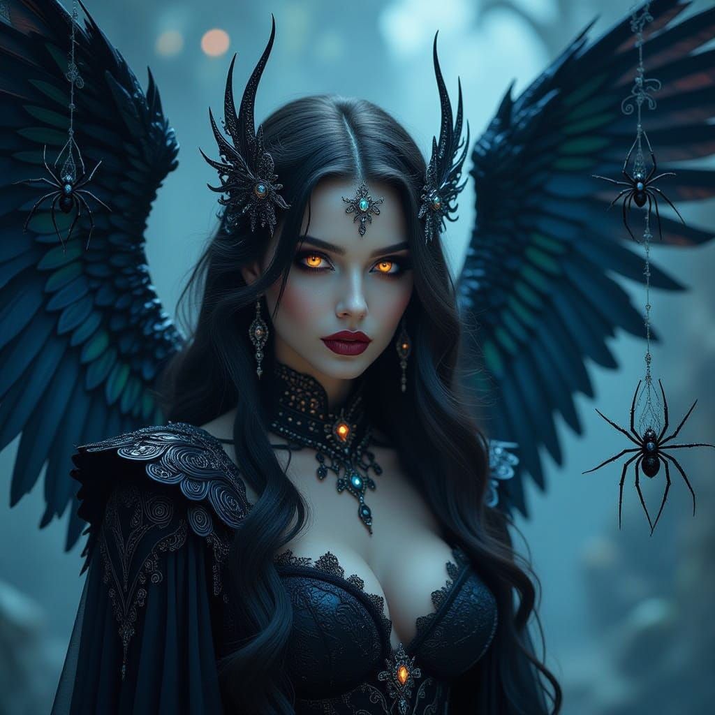 Celestial Enchantress in Victorian Gothic Style
