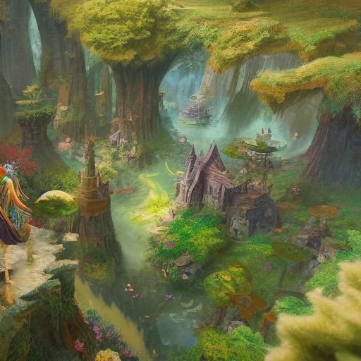 Fantastical Fairies in Detailed Matte Painting