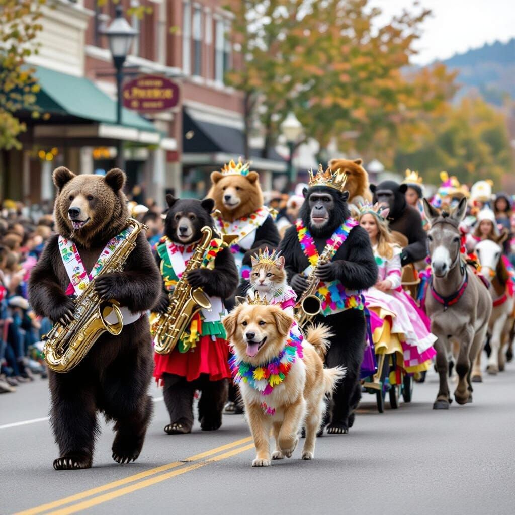 Animal Kingdom Parade on Main Street