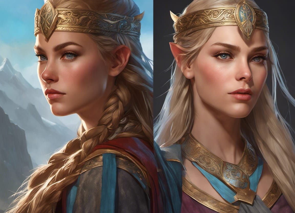 Viking Princess Portrait with Dynamic Lighting