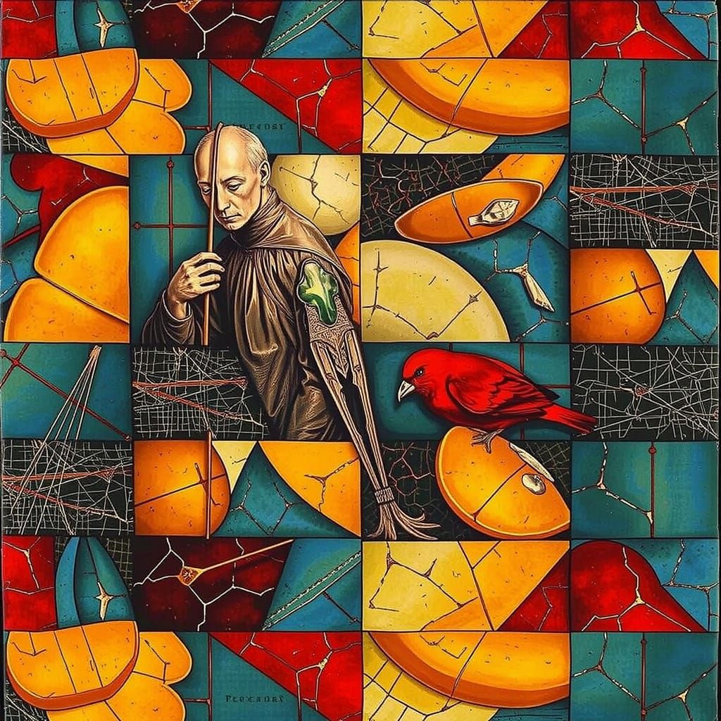 Hieronymous Bosch in Oil Painting Style