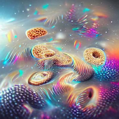 Disco Icy Cheerios: Holographic Astral Illustration