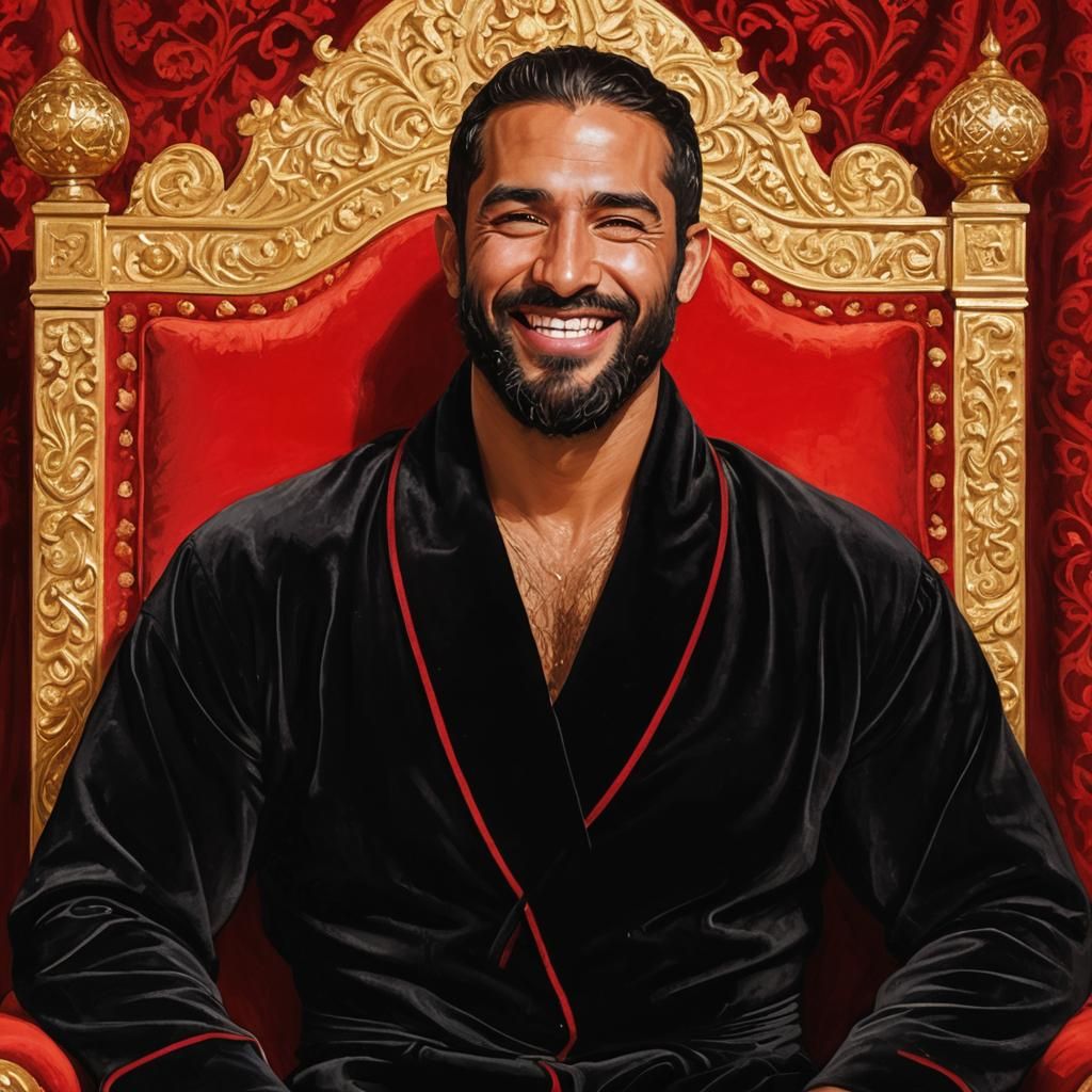 Man on Throne in Photorealistic Digital Painting