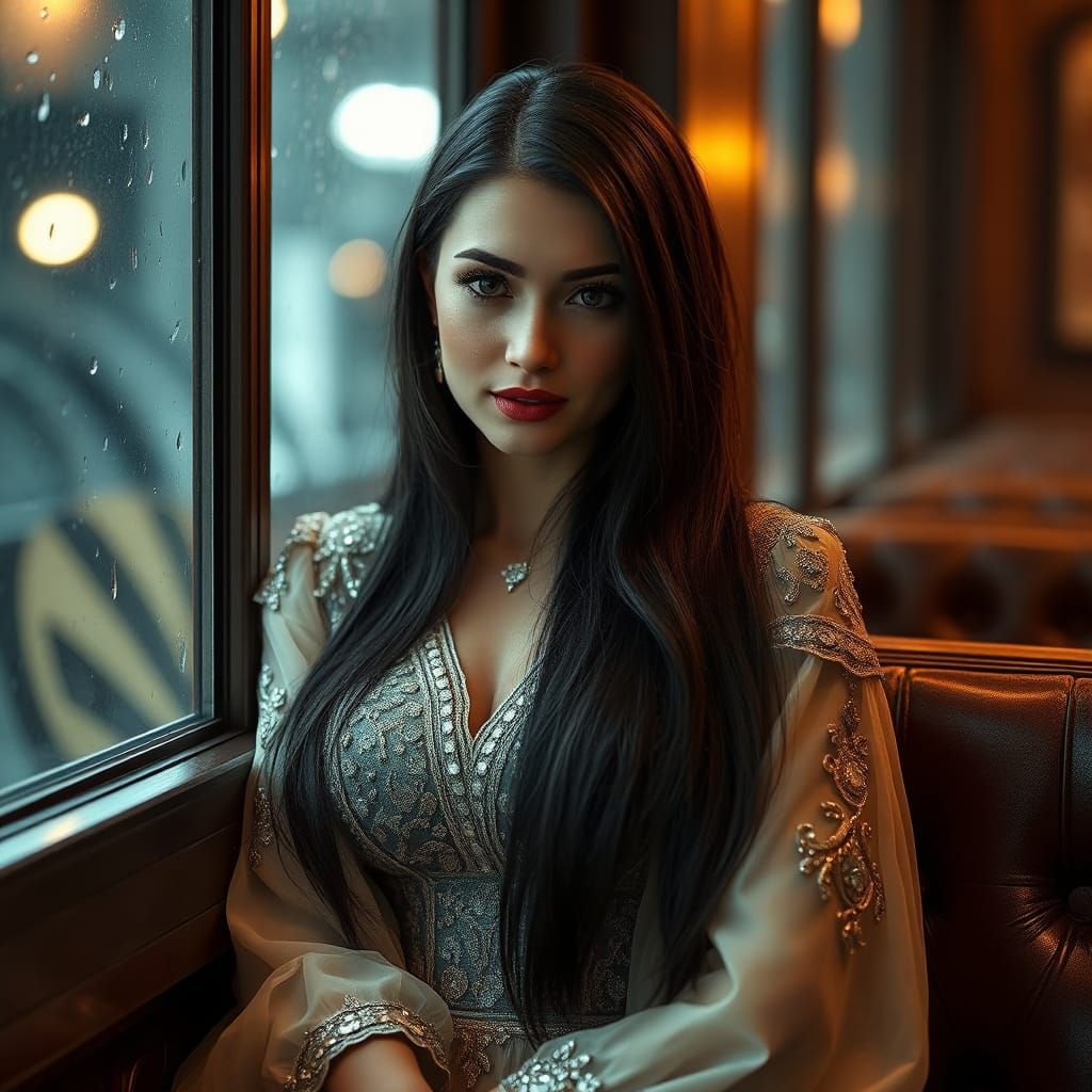 Charming Polish Woman in Traditional Dress: Glamour Photo