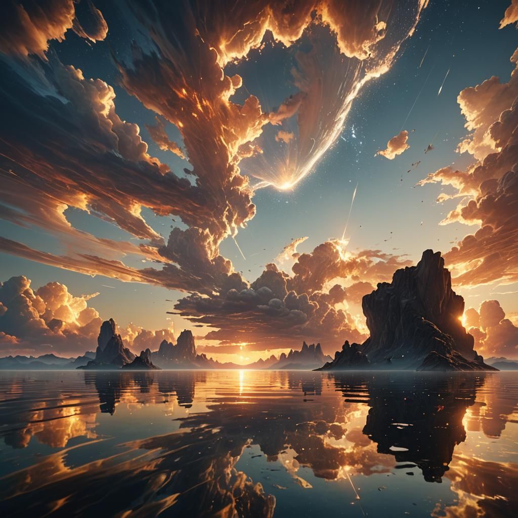 Endless Water Reflects a Cosmic Sky