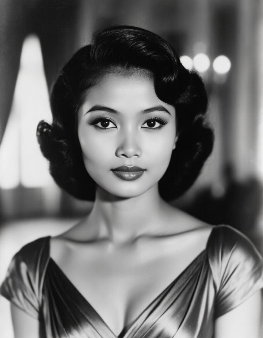 1940s Indonesian Woman in Colonial Ballroom