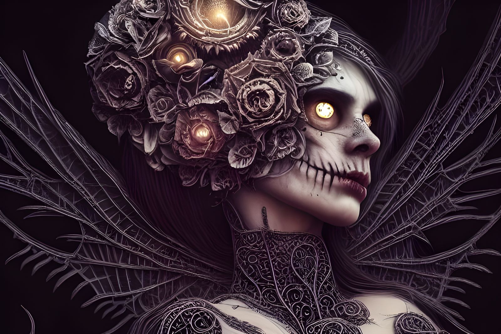 Sacred Ancient Goddess in Hyperrealistic Digital Painting