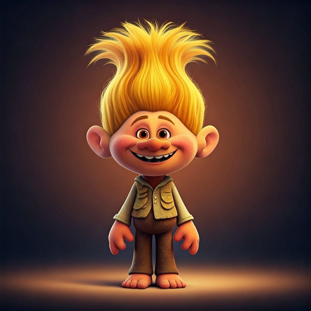 Vibrant Troll Concept Art in 3D Digital Style