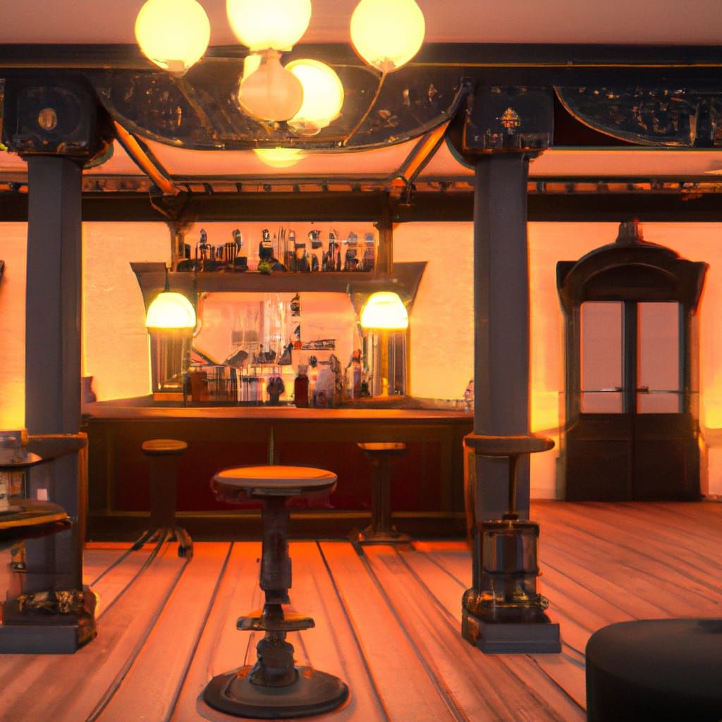 Magical 1920s Bar in 3D Game Cinematic Style